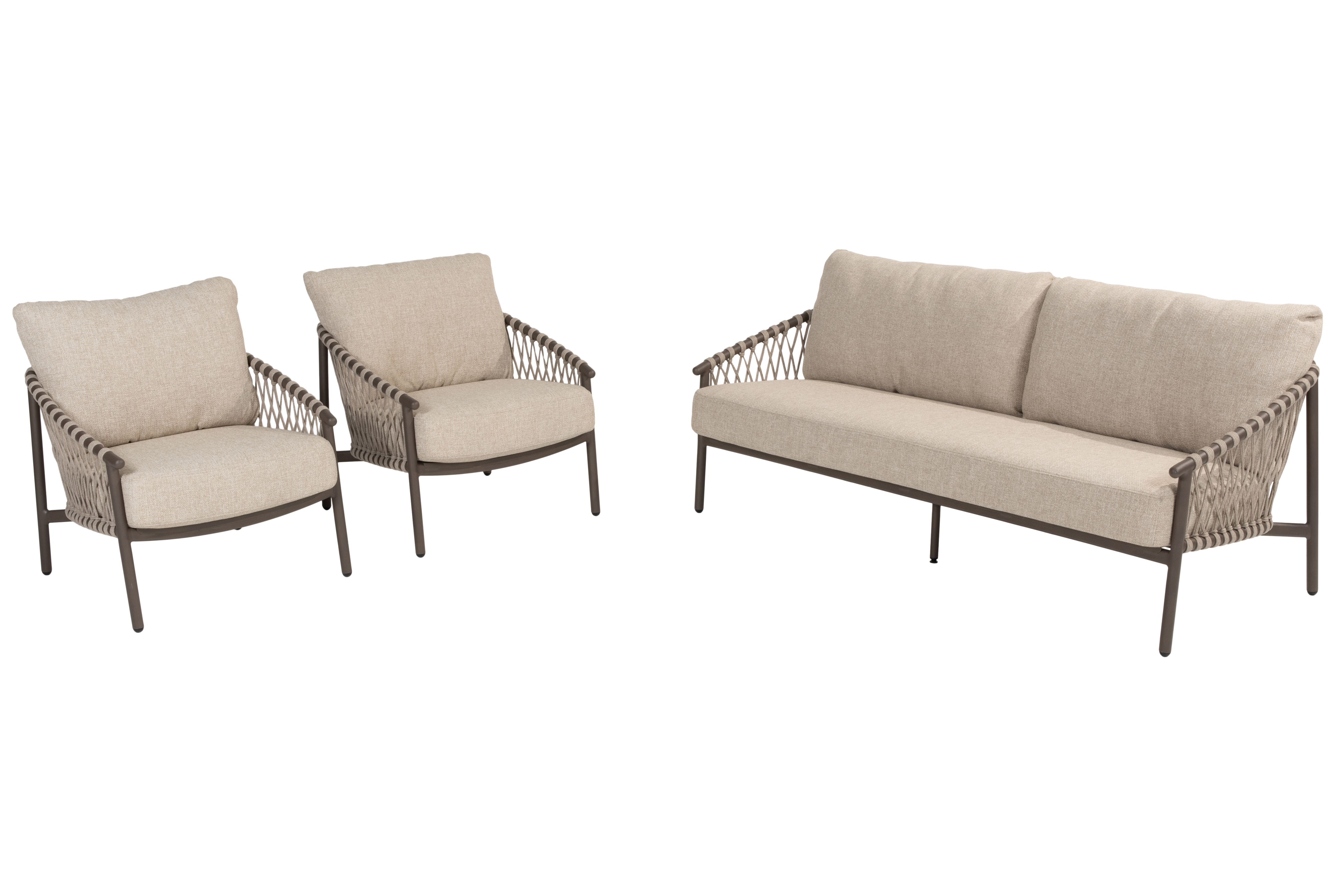 4 Seasons Allora Sofa Set With Cushions - Terre